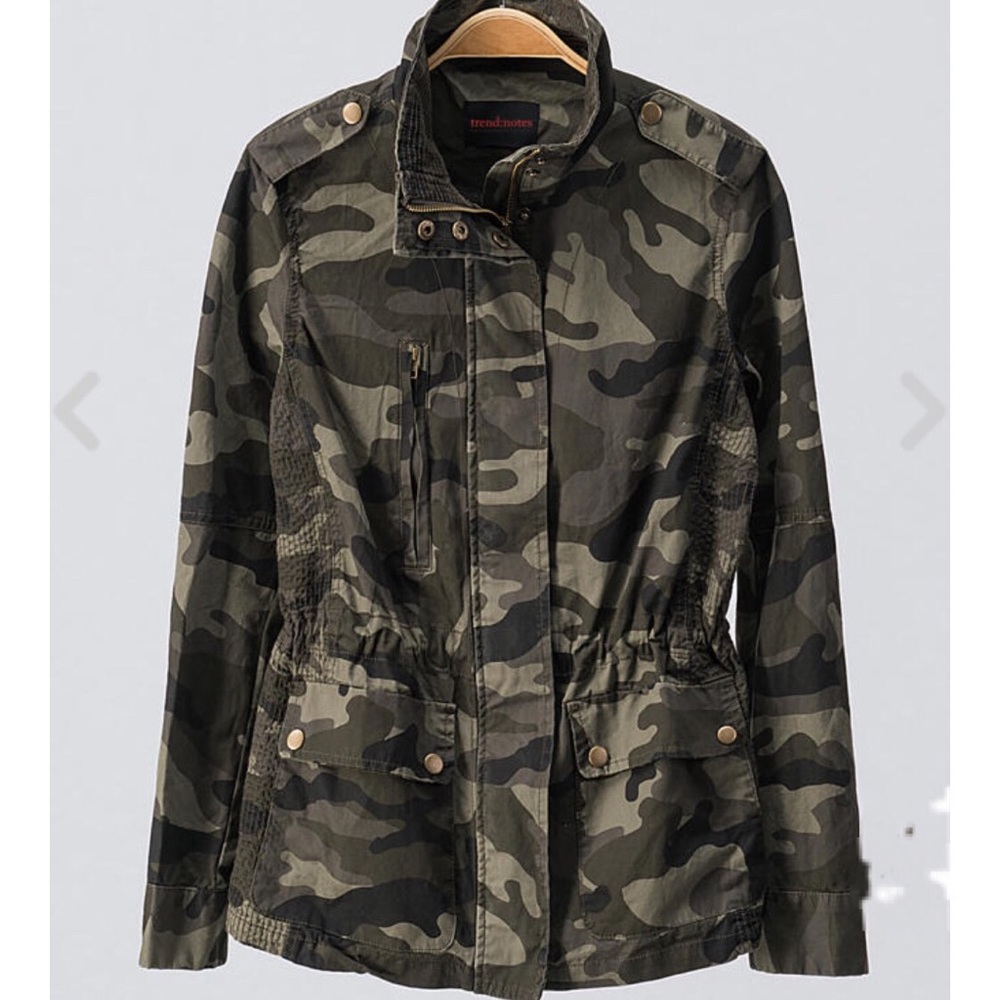 CAMO ARMY JACKET with Pockets Zipper & Snaps NEW - Picture 8 of 8